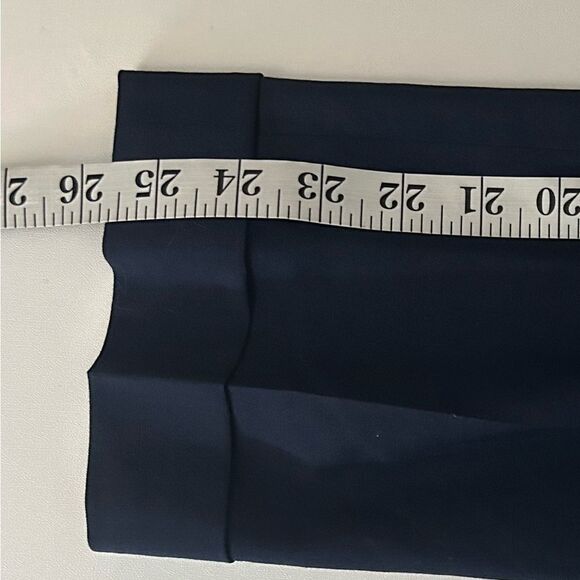 Club Monaco Navy Blue Italian Tropical Wool Cuffed Hem Straight Leg Pants Size 0 - Picture 7 of 11